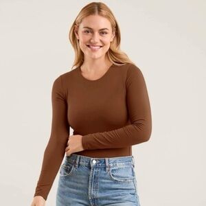 Nuuds Long Sleeve Crew Neck Body Suit Medium